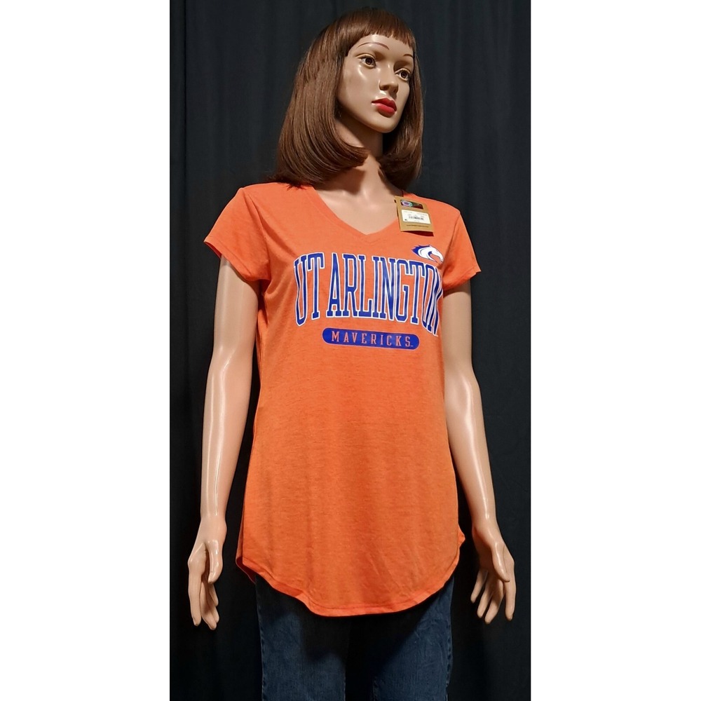 UT Arlington Mavericks Women's T-Shirt, Small, Orange & Blue